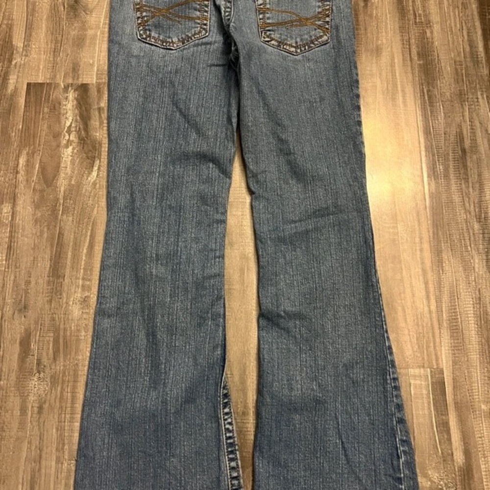 Women's Blue Flared Jeans - Picture 5 of 5